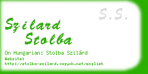 szilard stolba business card